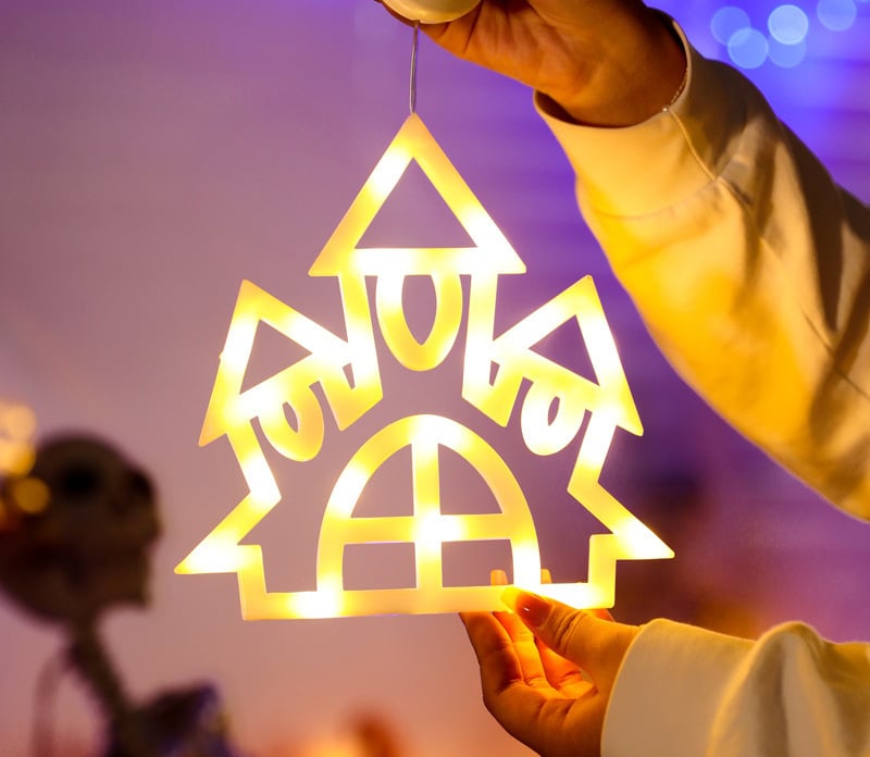 Halloween Suction Cup Lights Ghost Festival Scene Decoration Lights
