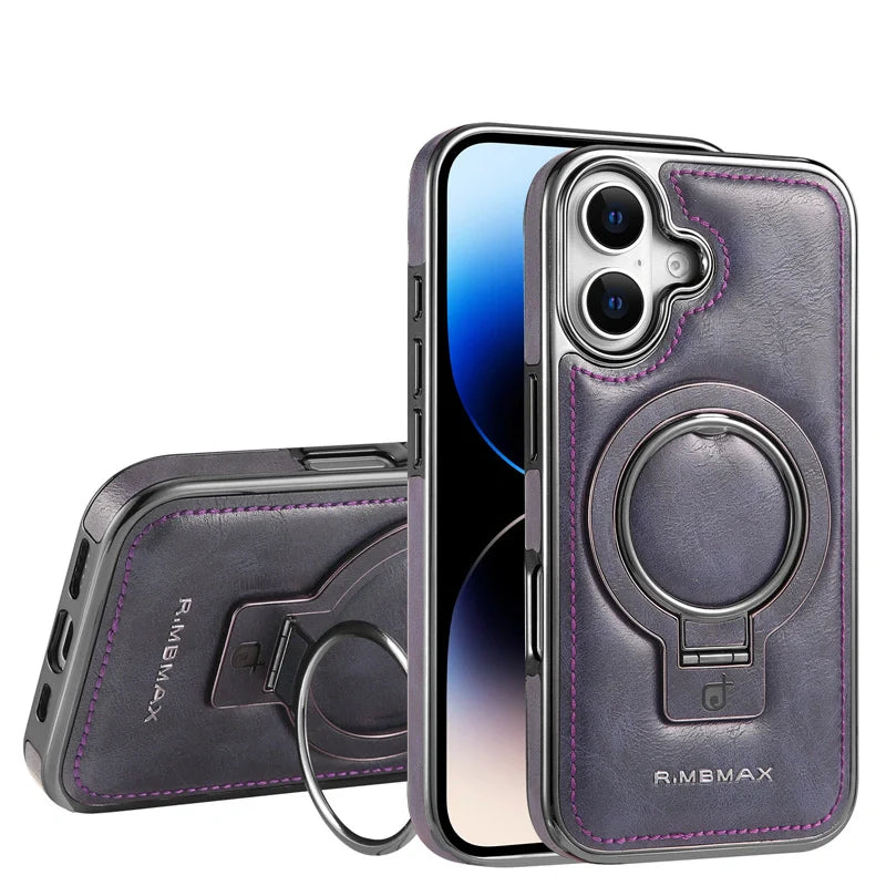 Luxury Magnetic PU Leather iPhone Case