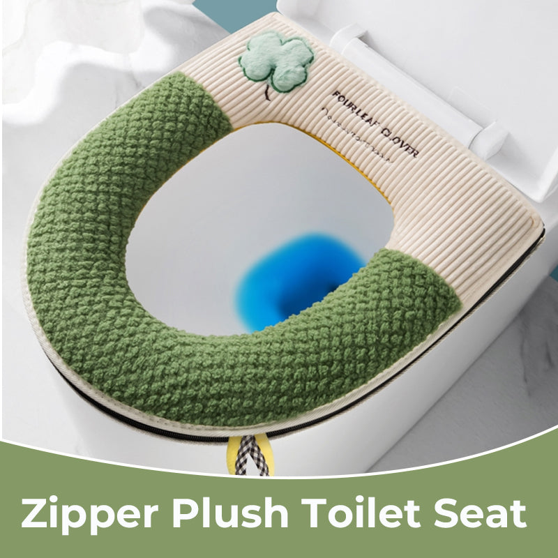 Zipper Plush Toilet Seat