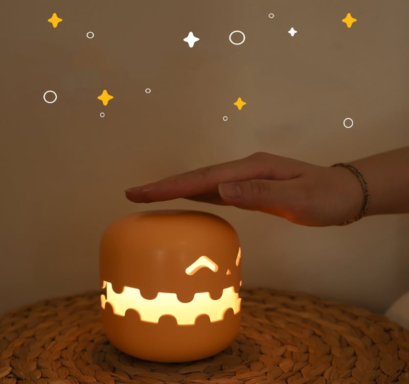 💡💡Pumpkin Night Light Eye Protection Table Lamp Sleep Timely Close Bedroom Bedside Night Light Send Girlfriend