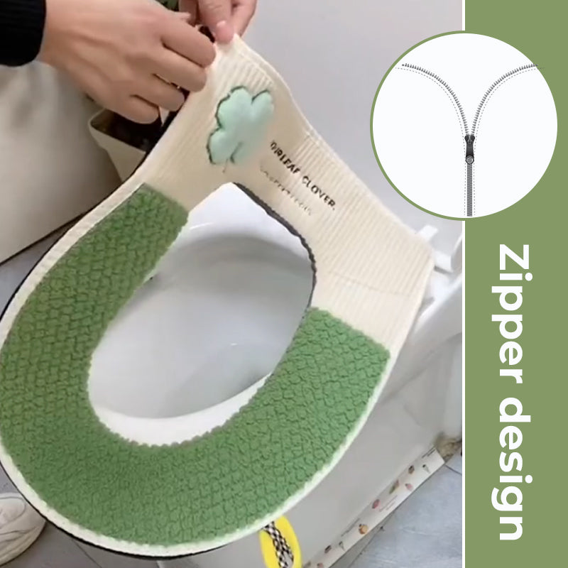 Zipper Plush Toilet Seat
