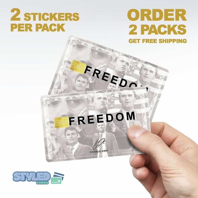 🌟 Charlie Kirk Debit Card Stickers