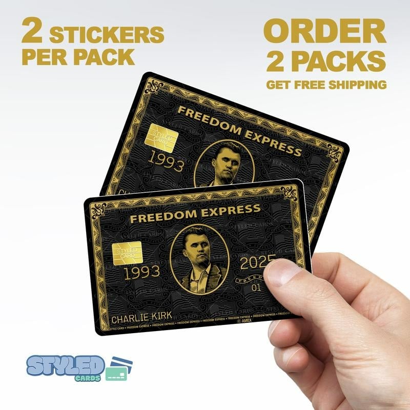 🌟 Charlie Kirk Debit Card Stickers