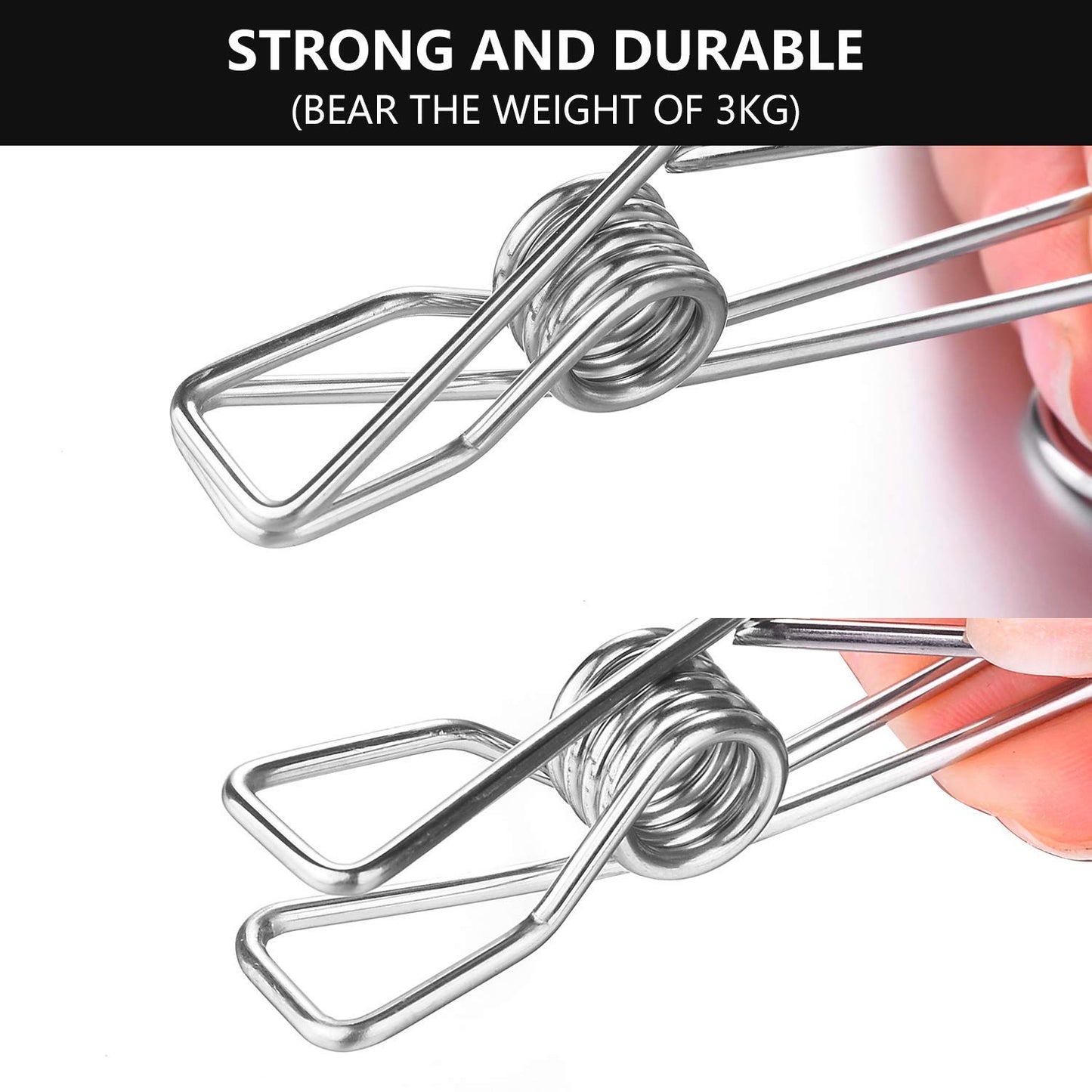 49% OFF-Stainless Steel Metal Long Tail Clip With Hooks(1SET/5PCS)