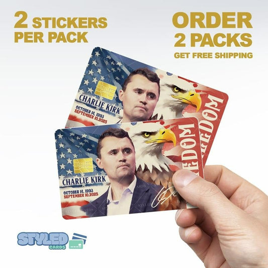 🌟 Charlie Kirk Debit Card Stickers