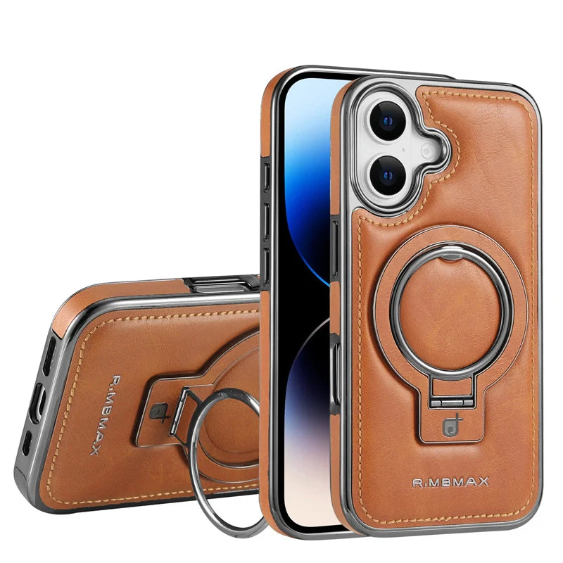 Luxury Magnetic PU Leather iPhone Case