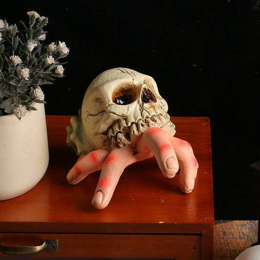 Halloween skull simulation hand horror yard ornament ghost festival skeleton conch ghost hand spoof decorations