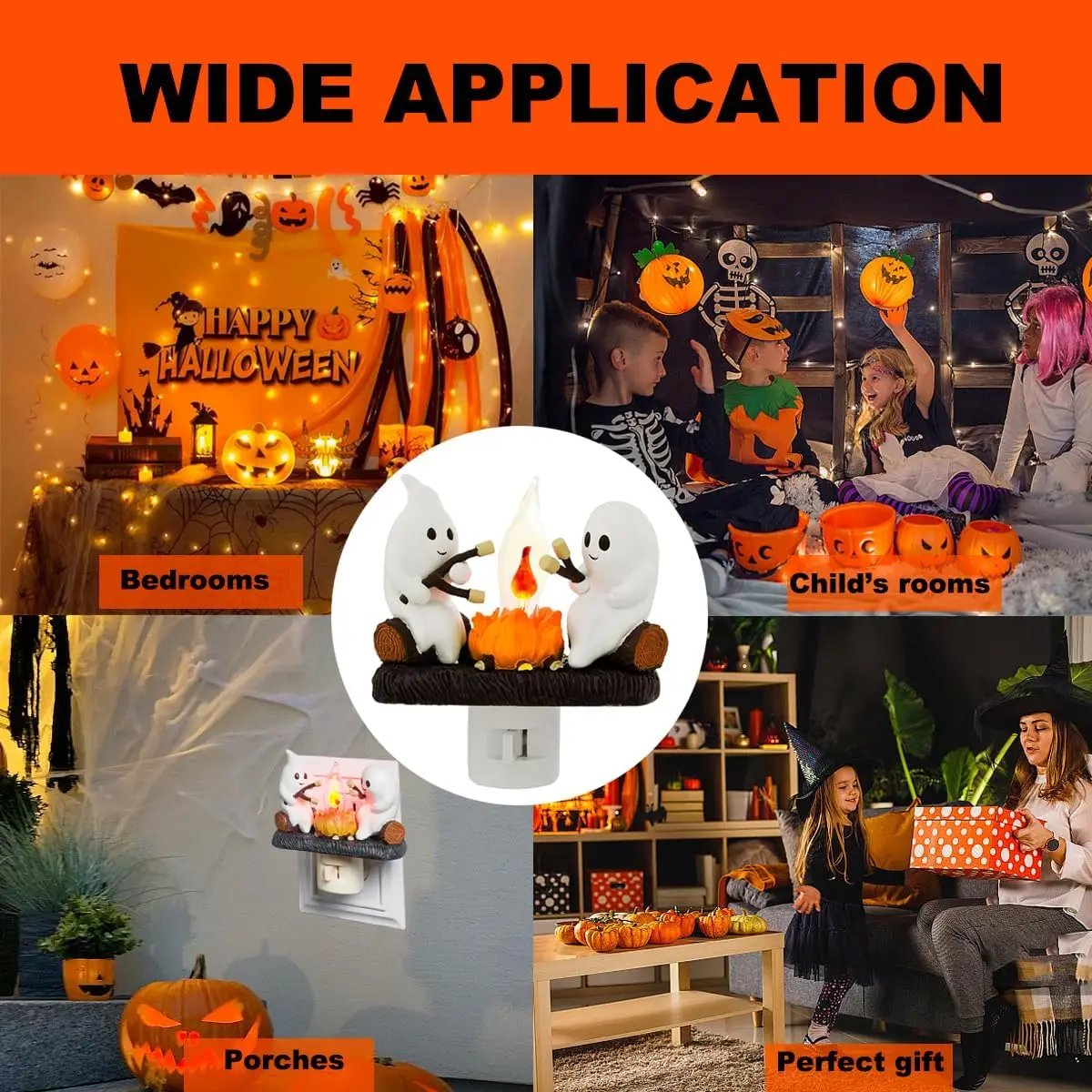 🎃👻Halloween Sale🎃👻 Ghost Campfire Night Light – Spooky Glow, Cozy Vibes