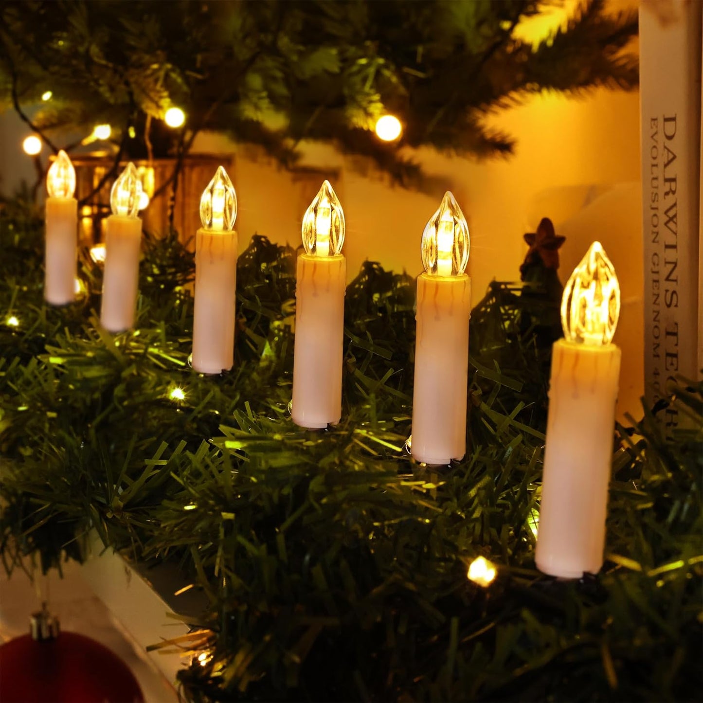 LED Taper Candle with 3D Flickering Flame