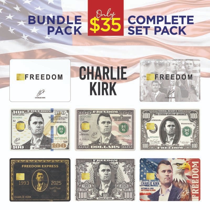 🌟 Charlie Kirk Debit Card Stickers