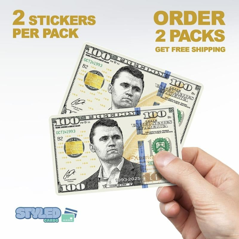 🌟 Charlie Kirk Debit Card Stickers