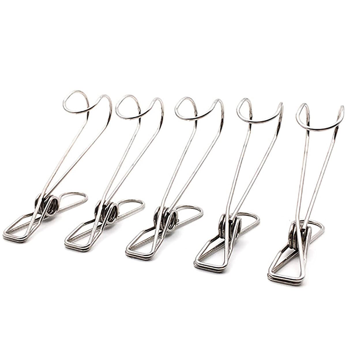 49% OFF-Stainless Steel Metal Long Tail Clip With Hooks(1SET/5PCS)