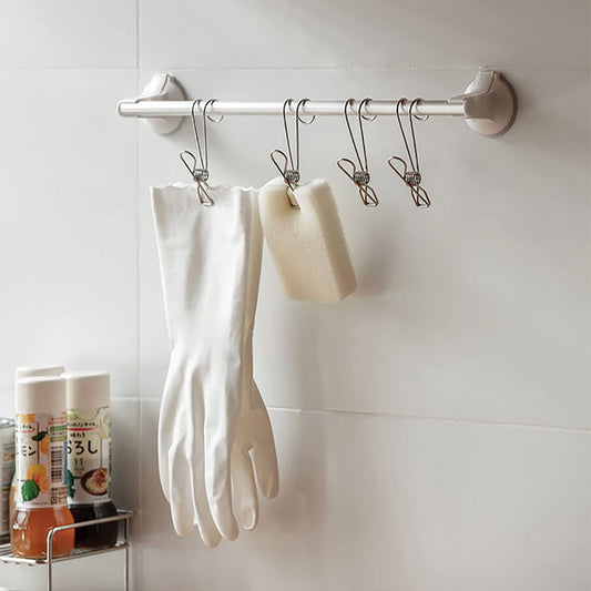 49% OFF-Stainless Steel Metal Long Tail Clip With Hooks(1SET/5PCS)