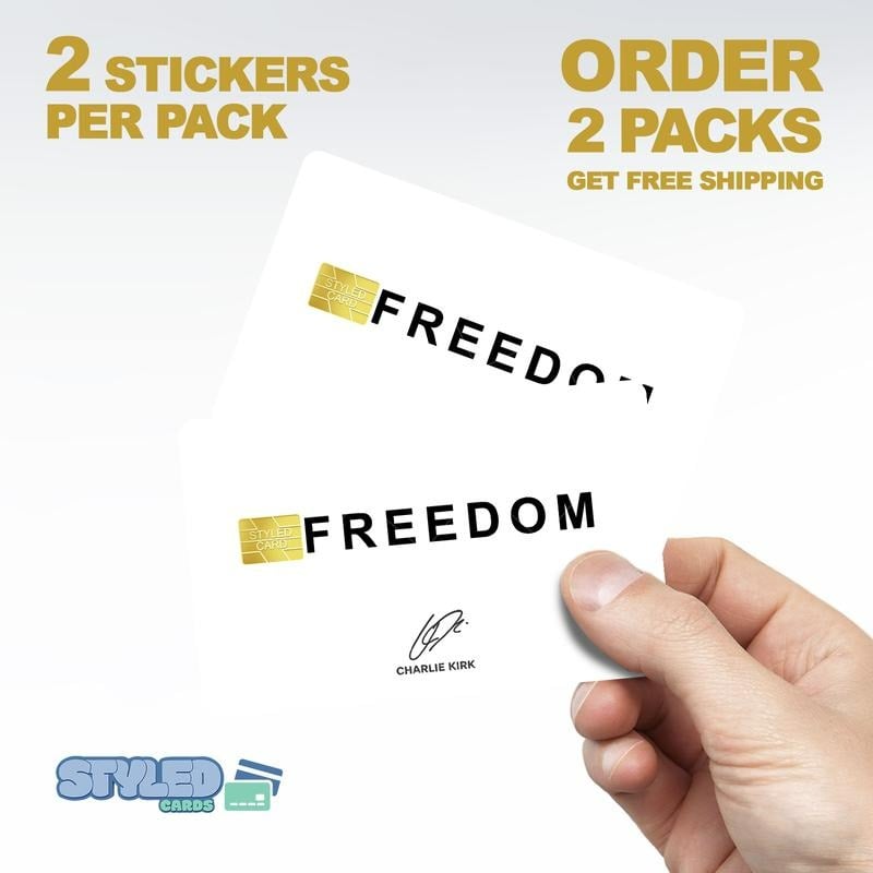 🌟 Charlie Kirk Debit Card Stickers