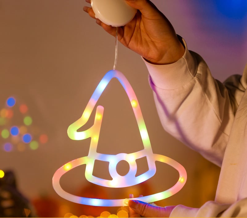 Halloween Suction Cup Lights Ghost Festival Scene Decoration Lights