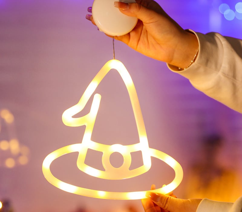 Halloween Suction Cup Lights Ghost Festival Scene Decoration Lights