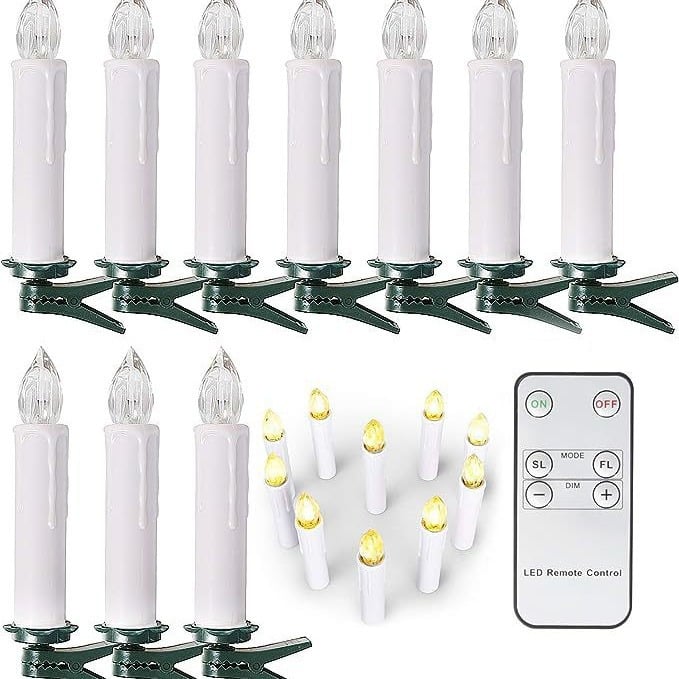 LED Taper Candle with 3D Flickering Flame