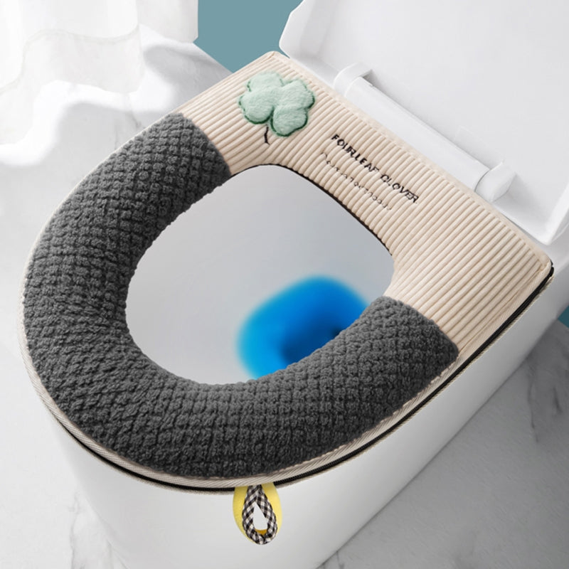 Zipper Plush Toilet Seat