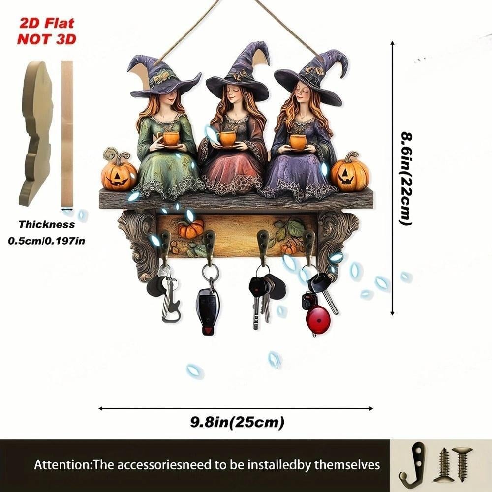 💀Halloween Sale👻Halloween witch keychain pendant
