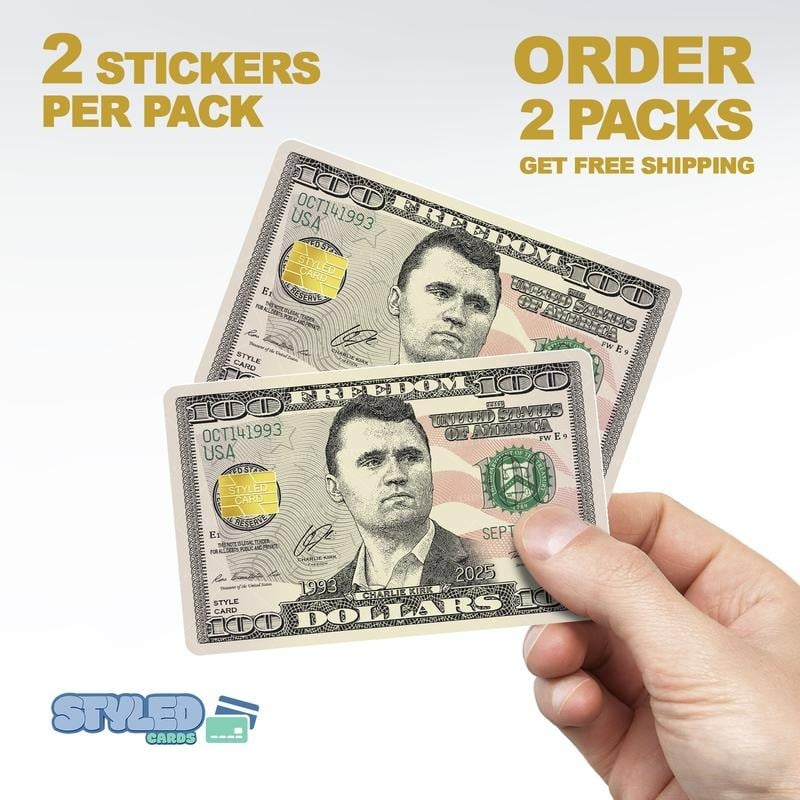 🌟 Charlie Kirk Debit Card Stickers