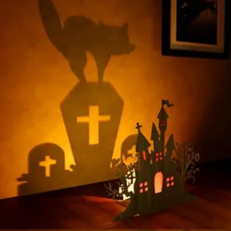 🎃 Pumpkin Face Shadow Candle Holder 👻