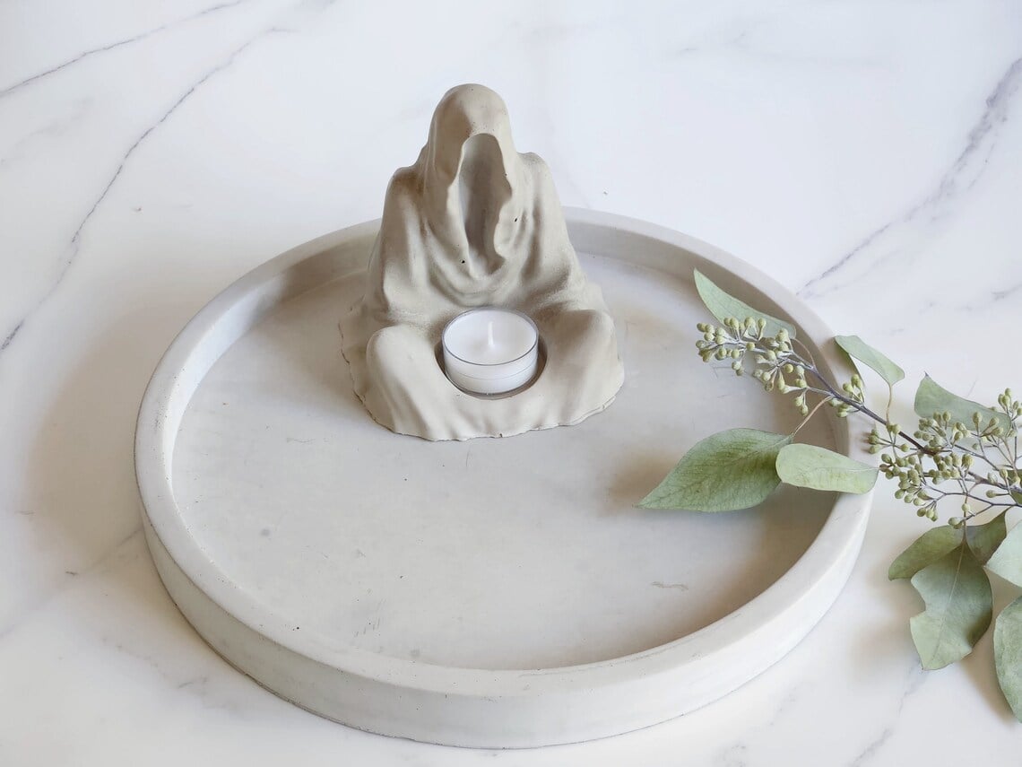 Ghost Witch Candle Holder Creative Resin Niche Creative Ornament Halloween Ghost Festival Party Atmosphere Decoration
