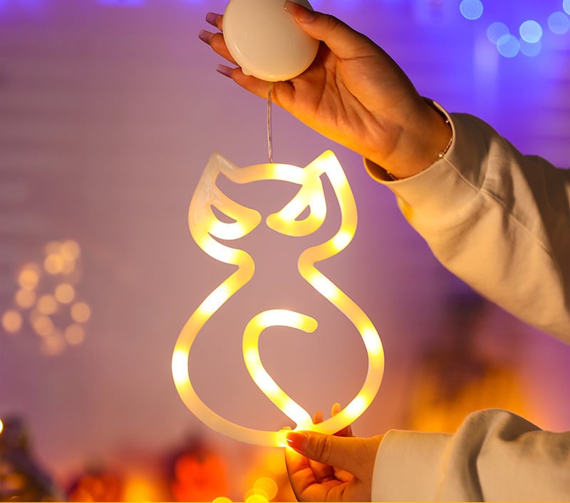 Halloween Suction Cup Lights Ghost Festival Scene Decoration Lights