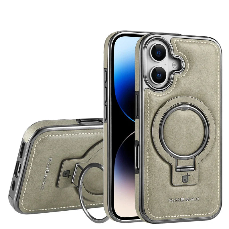 Luxury Magnetic PU Leather iPhone Case