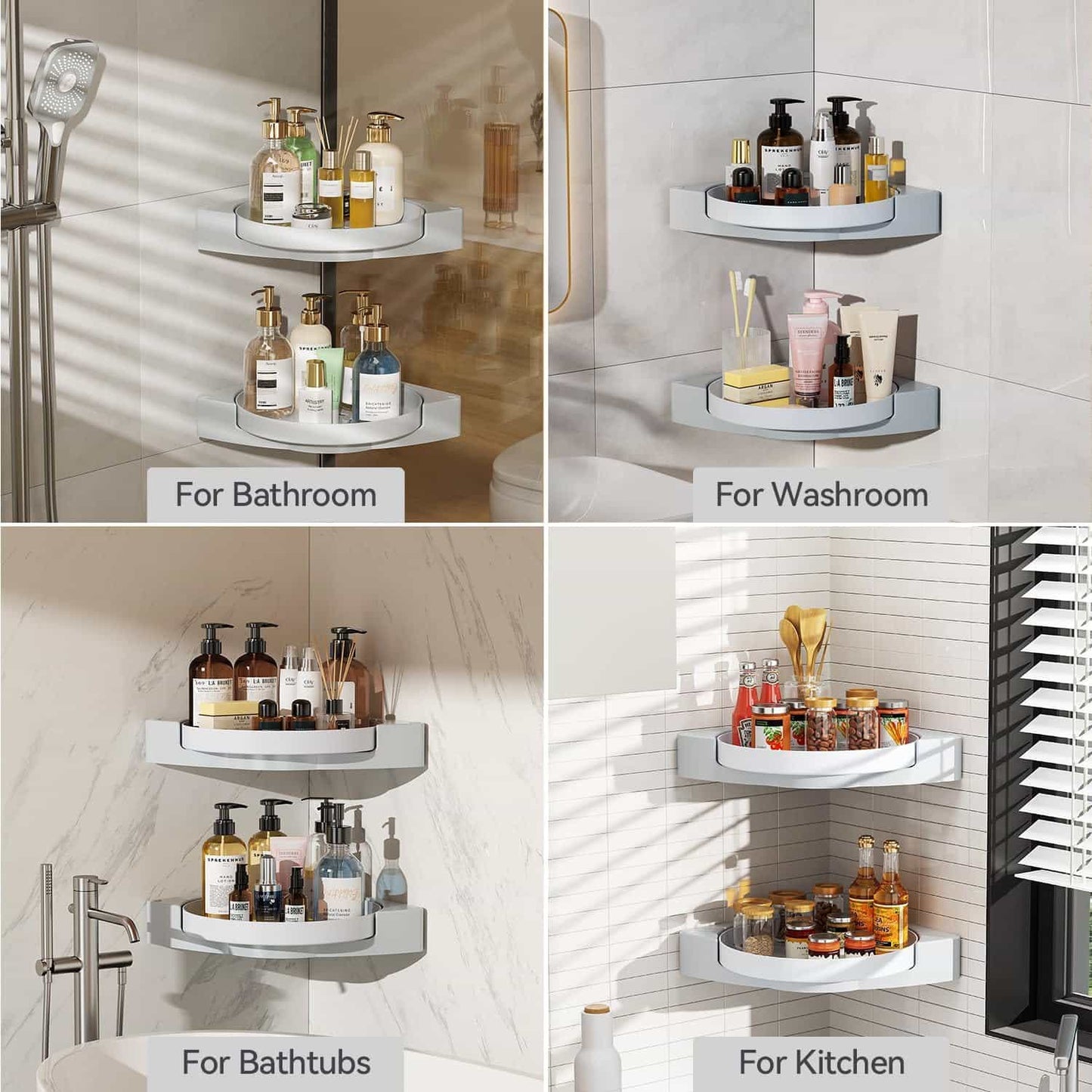 360° Rotate Shower Organizer Shelves